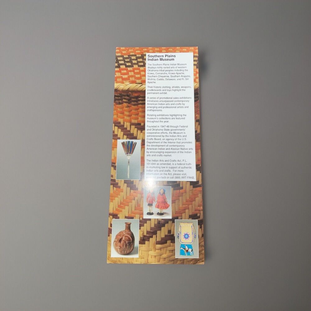 Promotional Rack Card Southern Plains Indian Museum Anadarko Oklahoma